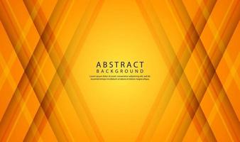 Orange geometric abstract background with 3d diagonal shapes effect vector