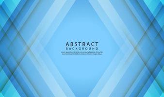 Blue geometric abstract background with 3d diagonal shapes effect vector