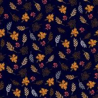 Fall leaves semless pattern vector