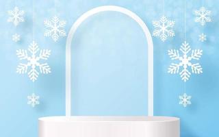 Christmas and New Year podium background vector design