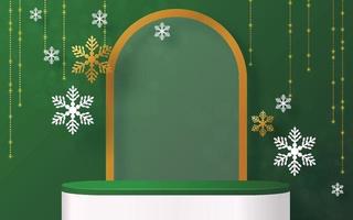 Christmas and New Year podium background vector design