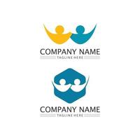 People logo and  vector  Family icon Succes logo Community