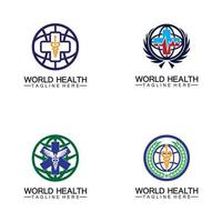 World health logo vector illustration design template