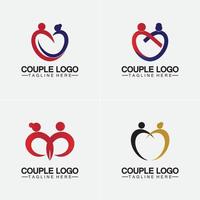 people with love couple vector logo icon  symbol vector