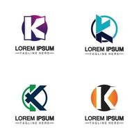 Letter K logo icon illustration design template vector
