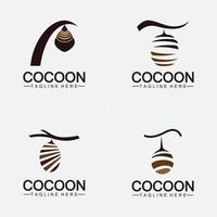 Cocoon logo vector illustration design template