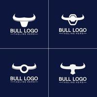 Bull horn logo and symbol template icons app vector