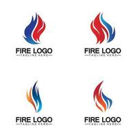 plantilla de vector de diseño de logotipo de llama de fuego