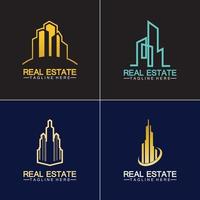 Diseño de ilustración de vector de logotipo de empresa inmobiliaria