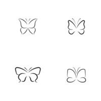 Butterfly conceptual simple Logo  design template Vector illustration