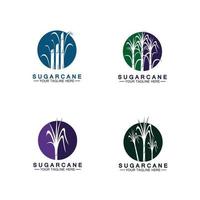 Sugar cane logo icon symbol vector illustration design template