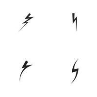 lightning logo icon and symbols vector