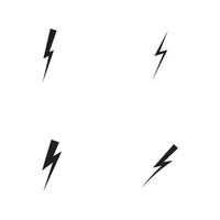 lightning logo icon and symbols vector