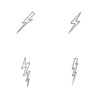 lightning logo icon and symbols vector