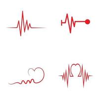 art design health medical heart beat pulse vector