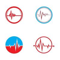 art design health medical heart beat pulse vector