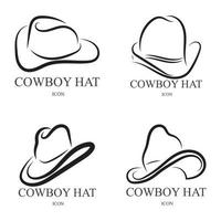 cowboy hat logo icon vector design template