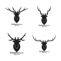 Deer head Logo Template vector icon illustration design