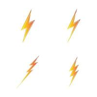 lightning thunderbolt electricity logo design template vector