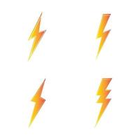 lightning thunderbolt electricity logo design template vector