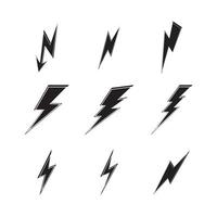 lightning thunderbolt electricity logo design template vector