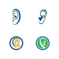 Hearing Logo Template vector icon design