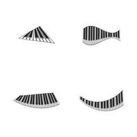 piano logo and symbol vectors