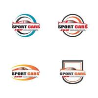 sport car logo template design vector