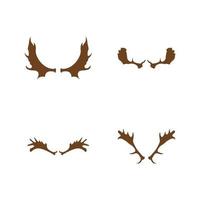 Deer horn Logo Template vector icon illustration design