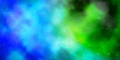 Light Blue, Green vector texture with beautiful stars.