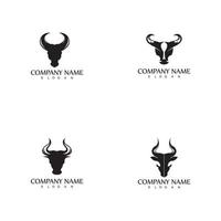 Bull horn logo and symbol template icons app vector