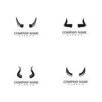 Aplicación de iconos de plantilla de logotipo y símbolo de cuerno de toro