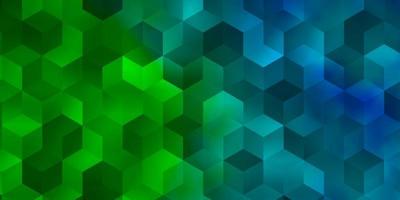 Light Blue, Green vector background with set of hexagons.