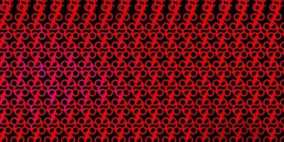 Dark Pink, Red vector pattern with magic elements.