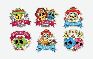 Dia De Los Muertos Sticker vector