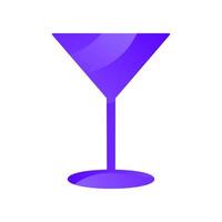 Martini glass for drinking alcohol icon vector