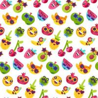 Fruit vitamin party food seamless pattern vector