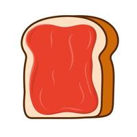 White bread illustration simple vector. sliced bakery brown isolated vector
