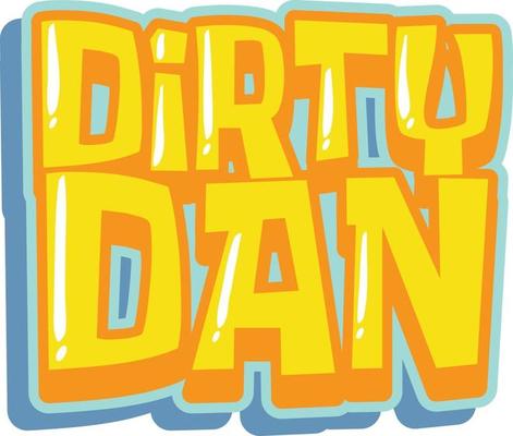 Dirty Dan logo text design