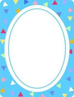 Empty oval shape banner template vector