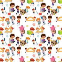 Student holding math learning element seamless background vector
