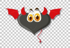 Heart shape devil with facial expression vector