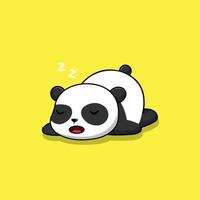 lindo panda durmiendo vector