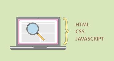 un sitio web deconstruye la estructura del elemento con html css javascript vector
