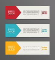 arrow banner template design with horizontal advertising vector