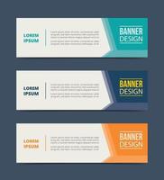 side arrow banner template design with horizontal advertising vector