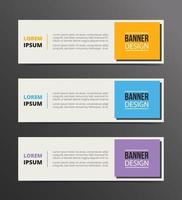 boxed or box style banner template design with horizontal vector