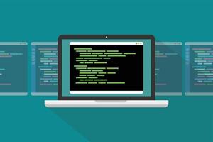 command line interface cli programming language concept vector
