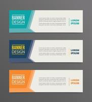 side arrow banner template design with horizontal vector