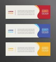 curly banner template design with horizontal advertising vector